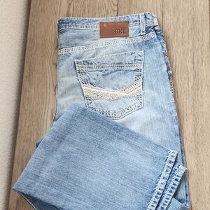 BKE Faded Blue Denim Jeans 40XL Tall. Like New